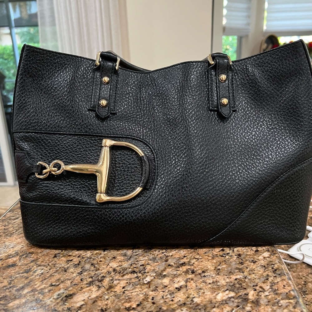 Gucci Half Horsebit Hasler Leather Tote